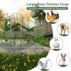 Large Metal Chicken Coop, Walk-in Chicken Run,Galvanized Wire Poultry Chicken Hen Pen Cage, Rabbits Duck Cages with Waterproof and Anti-Ultraviolet Co