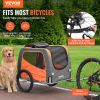 VEVOR Dog Bike Trailer, Supports up to 66 lbs, Pet Cart Bicycle Carrier, Easy Folding Frame with Quick Release Wheels, Universal Bicycle Coupler, Refl