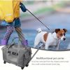 Cat Dog Carrier with Wheels Airline Approved Rolling Pet Carrier with Telescopic Handle Shoulder Strap