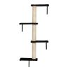 5 Pcs Wall Mounted Cat Climber Set;  Floating Cat Shelves and Perches;  Cat Activity Tree with Scratching Posts;  Modern Cat Furniture