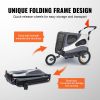 VEVOR Dog Bike Trailer, Supports up to 100 lbs, 2-in-1 Pet Stroller Cart Bicycle Carrier, Easy Folding Cart Frame with Quick Release Wheels, Universal