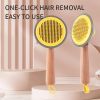 OneKey Pet Hair Remover Comb Pet Comb Grooming Brush Pet Hair Cleaner Brush Cat Shedding Brush Self Cleaning Slicker For Long & Short Hair Cats And Do